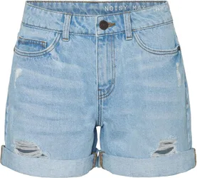 Short - NMSmiley Destroy Shorts - XS bis M - für Damen - Größe XS - blau - Frauen - female