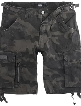Camouflage/Flecktarn Short - Army Vintage Shorts - S bis 7XL - für Männer - Größe M - darkcamo - Männer - male - Black Premium by EMP - FashionsVida