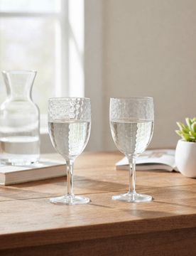 Bicchieri con texture in rilievo 2 pack - clear