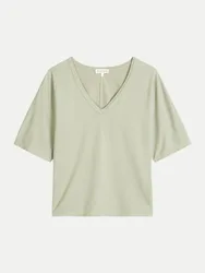 Marc O' Polo Shirt mit V-Ausschnitt Grün L