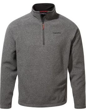 Mens Corey Vi Half Zip Fleece Top (Black Pepper Marl) - Size Large - Craghoppers - FashionsVida