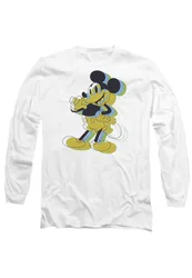 Unisex Mickey Mouse Trippy Long Sleeve T-Shirt, White Size: 2XL - White - Size: 2XL