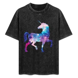Cosmic watercolor unicorn T-Shirt Anti-Pilling Casual T-Shirt