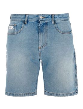 Gcds Bermuda in denim sbiadito