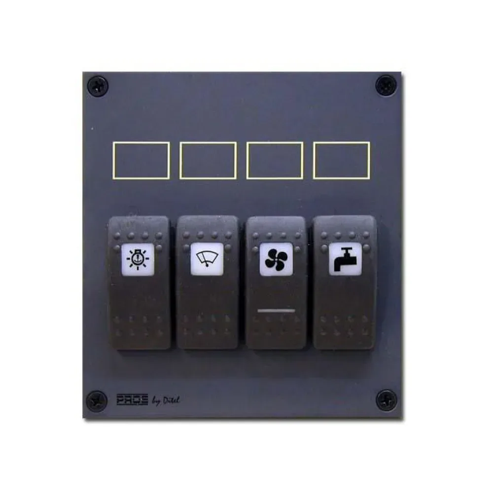 Panel Switch Grey for 4 Waterproofs Push Buttons unisex - pros - FashionsVida