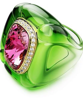 Anello cocktail Dulcis, Taglio Cushion, Pavé, Multicolore 52