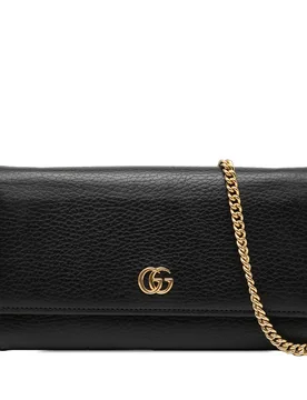 GG Marmont Leather Wallet on Chain - Gucci - FashionsVida