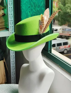 Feather Slanted Top hats men black Presidential cap 60 circumference magician hat Personality British Top Hat sombrero de copa - Aliexpress - FashionsVida