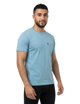 T-shirt à Manches Courtes Classic Essential Pocket Sunset Blue M