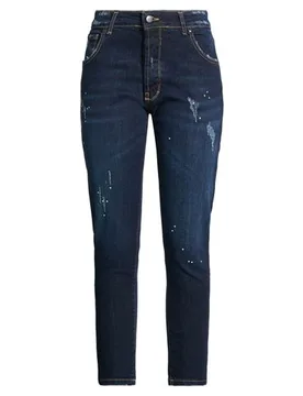 Jeanshose Damen Blau 38 Damen - OVER/D - FashionsVida