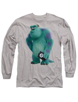 Unisex Monsters at Work James P. Sullivan, AKA Sulley Long Sleeve T-Shirt, Athletic Heather in Light Grey Size: XL - Light Grey - Size: XL - Disney - FashionsVida
