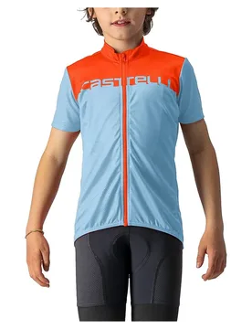 Maglia A Maniche Corte Neo Prologo Baby Blue / Red Lava - Castelli - FashionsVida