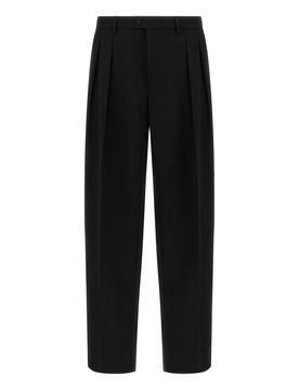 Pantaloni con fascia in raso