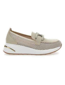 Mocassini Beige con Tomaia Traforata H82232LF14 39