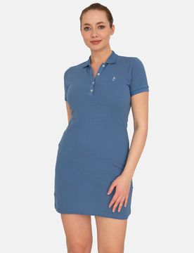 Jacey Quinn Vestido camisero añil