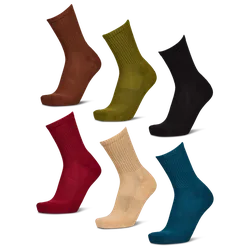 Crew 6 Pack Unisex - Calze Marrone - Taglia 39 - 42 - Algodón 39 - 42