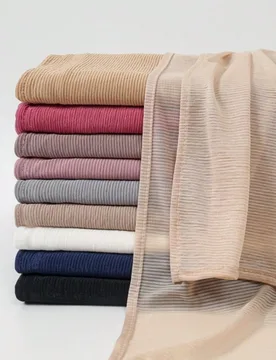 Pieza Bufanda casual plisada de unicolor para mujer, diadema elástica y transpirable de jersey, chal protector solar cálido - Shein - FashionsVida