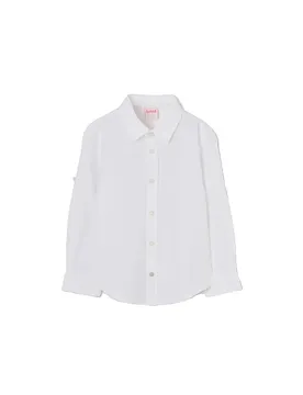 Boboli Camicia A Maniche Lunghe 873019 White 12 Mesi