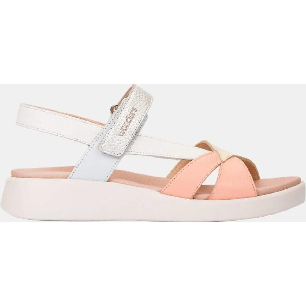 Sandalias planas de mujer de piel - Wonders - FashionsVida