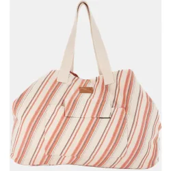 Bolsa de playa de algodón a rayas
