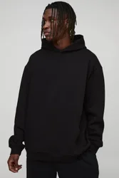 Herren Tall Basic Oversized Kapuzenpullover Zum Überziehen Black Größe Small