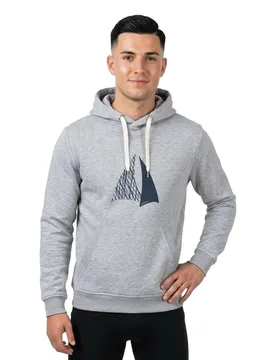 Felpa Con Cappuccio Mik Grey Melange XL