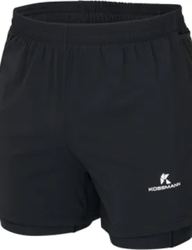 IN1 RUN SHORT Unisex Schwarz/Weiss L - KOSSMANN - FashionsVida