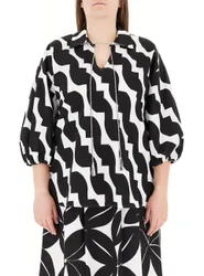Blusa in cotone NERO 25
