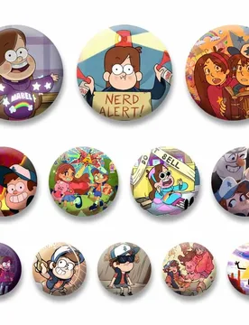Creative Anime G-Gravity F-Falls Brooch Funny Mabel Pines Dipper Pines Badge Fashion Lapel Pin Backpack Hat Clothes Accessories - Aliexpress - FashionsVida