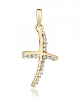 Croce da donna in Oro Giallo GL100002