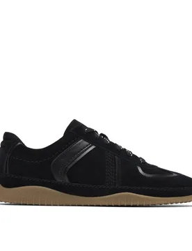 Women's Meridor Lo Black Suede Trainers Size: 4.5-Standard Fit - Black - Size: 4.5-Standard Fit - Clarks - FashionsVida