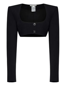 Blazer Cropped In Misto Lana Vergine