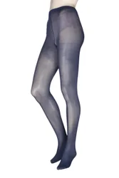 Pair Navy 40 Denier Tights With Comfort Top Ladies Small/Medium - - Blue - Size: Small