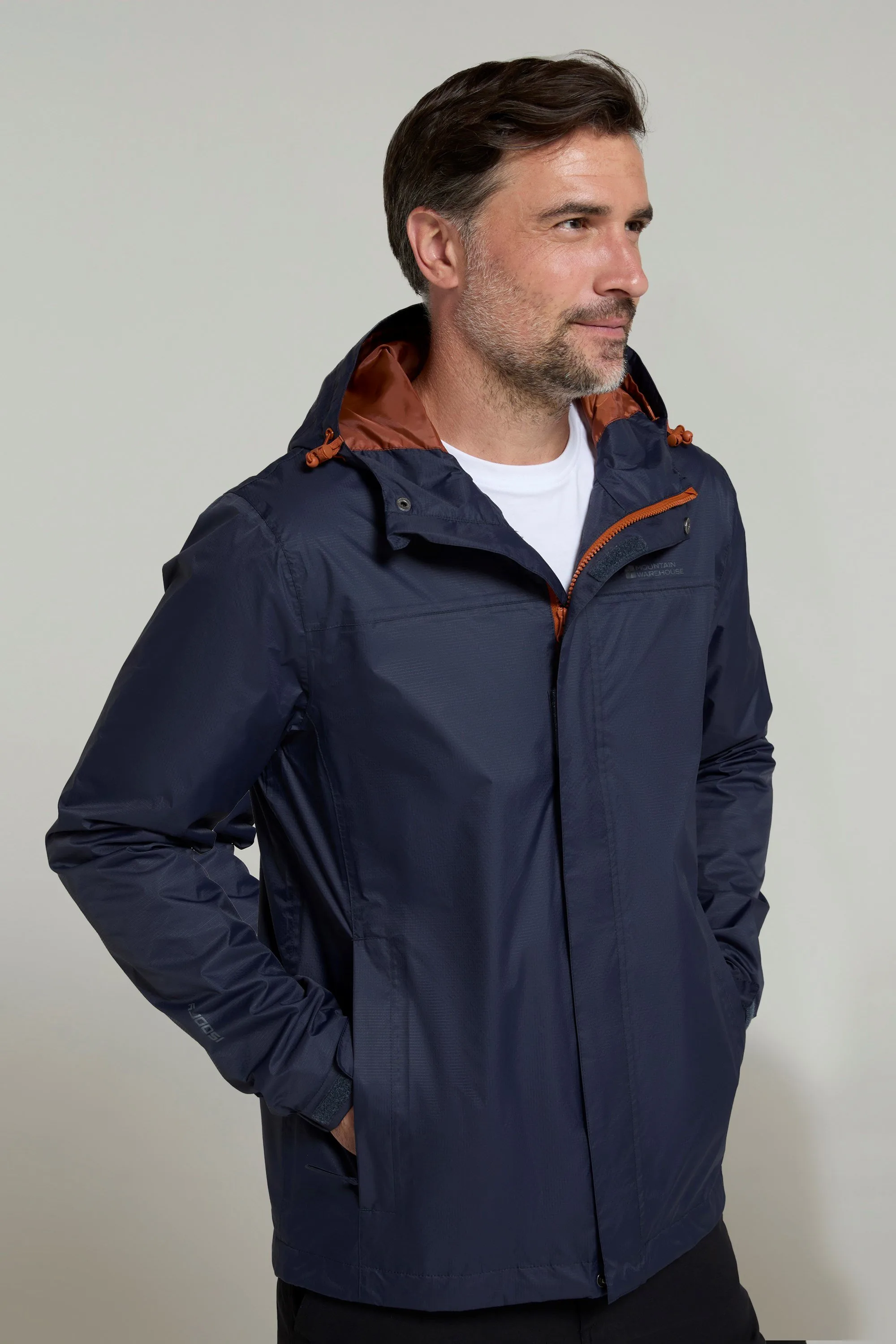 Torrent Mens Waterproof Jacket - Dark Blue - Dark Blue - Size: L - Mountain Warehouse - FashionsVida