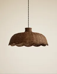 M&S Scallop Rattan Shade Brown