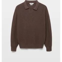 Jersey de hombre cuello de polo liso