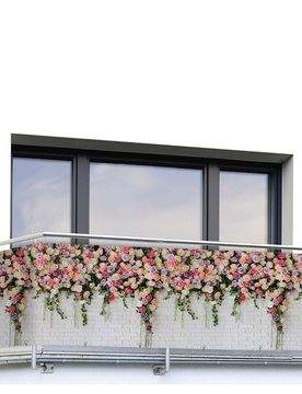 Balkon-Sichtschutz Rosen 5 m