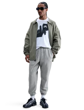 Fleece Men Pants - Grey - Size - Grey - Size: Medium - Nike - FashionsVida