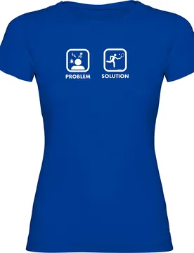 T-shirt à Manches Courtes Problem Solution Smash Royal Blue L - Kruskis - FashionsVida