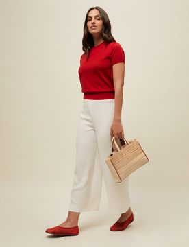 Sac tote Seni effet raphia avec bandoulière amovible