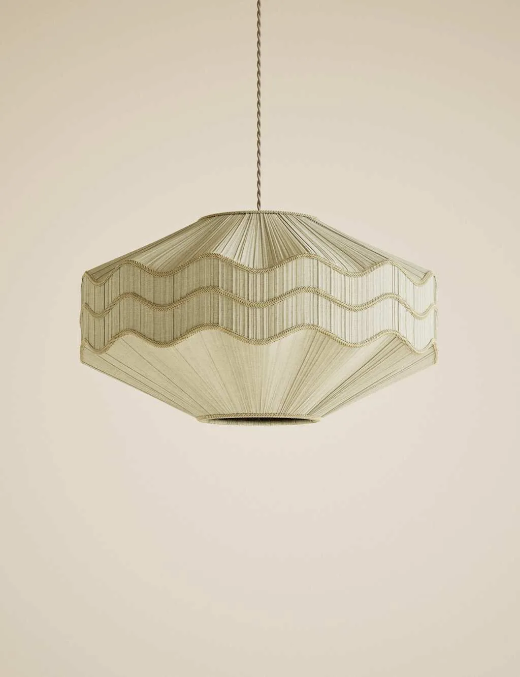 Pleated Wave Large Easy Fit Shade Cream - M&S - FashionsVida