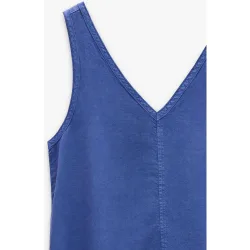 Vestido midi 100% liocel sin mangas fluido en liso