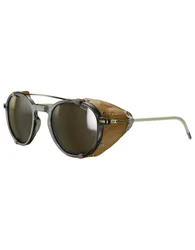 Sonnenbrille Legacy Gris Clair/Or Spectron 3 Polarized aus Leder Braun