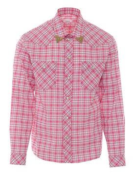 Camicia a quadri informale rossa e bianca