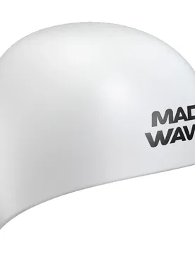 E-cap World Aquatics Approved Swimming Cap White One Size unisex - Madwave - FashionsVida