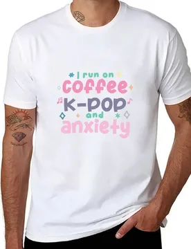 Coffee, k-pop, anxiety T-Shirt funny t shirts cotton man t shirts for men casual T-Shirt - Aliexpress - FashionsVida