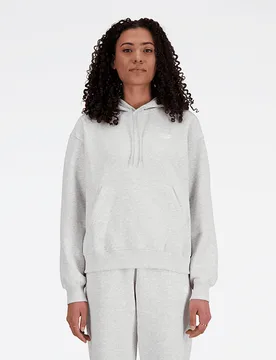 Sport Essentials Women Hoodies - Grey - Size M - Cotton Jersey - Grey - Size: Medium - New Balance - FashionsVida
