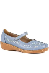 Touch-Fasten Mary Janes - Blue - Size: 5