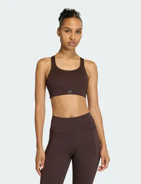 Reggiseno Optime Allenamento Supporto Alto 3X (E-G) Aurora Coffee - Adidas - FashionsVida