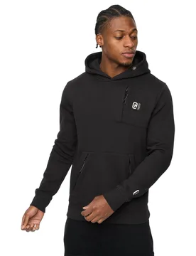 Mens Portville Hoodie (Black) - Size Medium - Crosshatch - FashionsVida